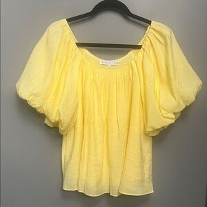 Endless Rose Sunny Yellow Puff Sleeve Blouse